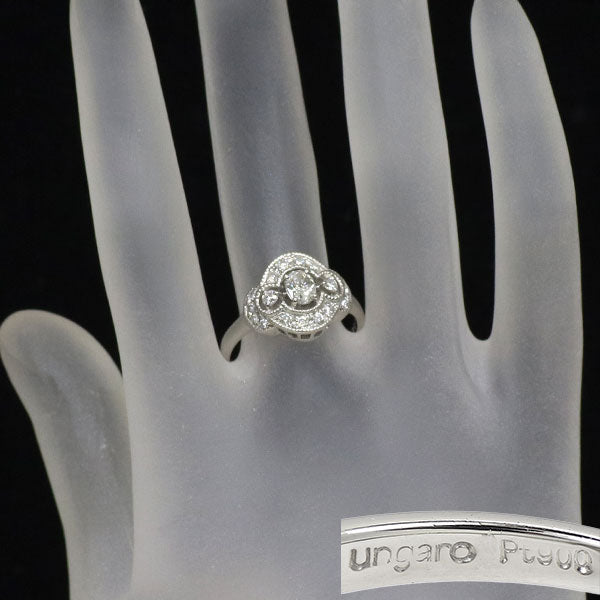 ウンガロ Pt900 ダイヤモンド リング 0.32ct D0.34ct