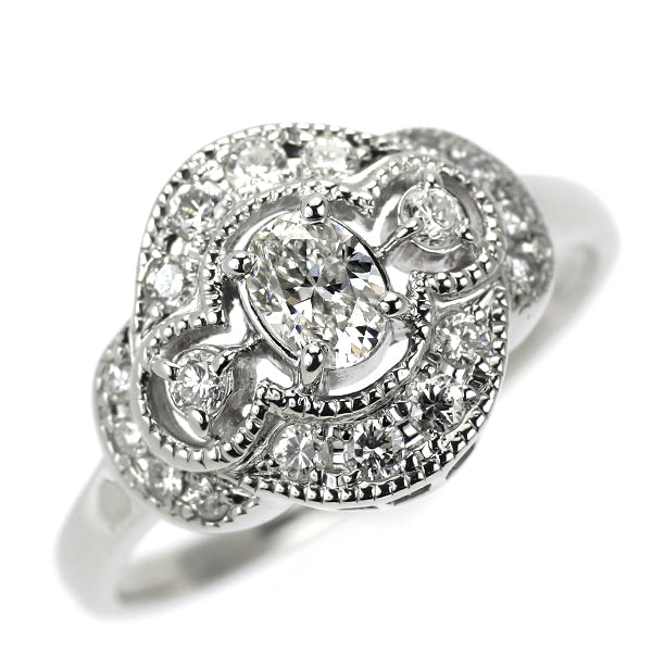 ウンガロ Pt900 ダイヤモンド リング 0.32ct D0.34ct