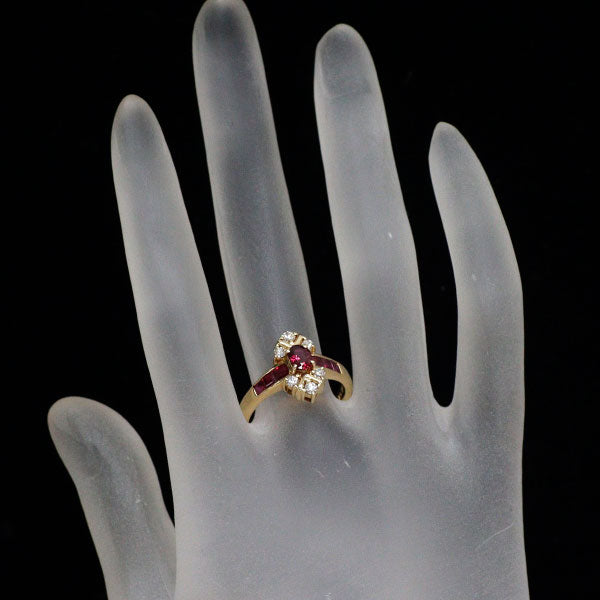ポーラ K18YG ルビー ダイヤモンド リング 1.20ct D0.23ct
