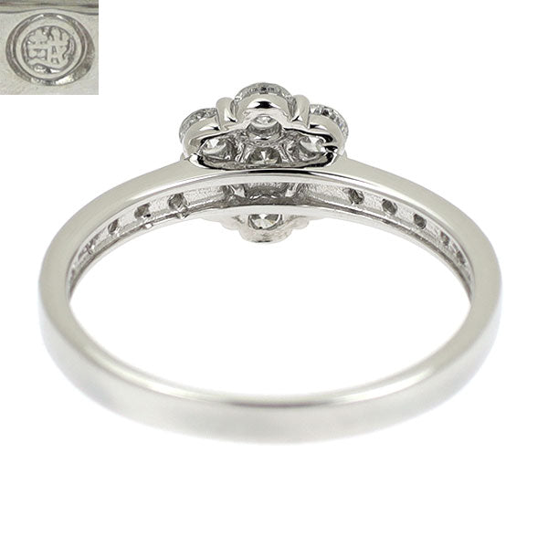 三越 Pt900 ダイヤモンド リング 0.65ct フラワー