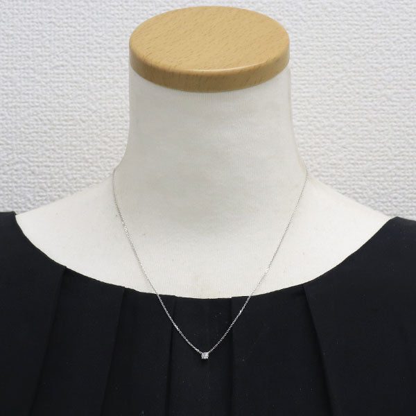 カルティエ K18WG ダイヤモンド ペンダントネックレス 0.21ct E IF 3EX ソリテール 1895