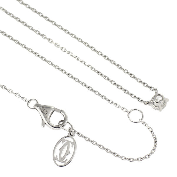 カルティエ K18WG ダイヤモンド ペンダントネックレス 0.21ct E IF 3EX ソリテール 1895