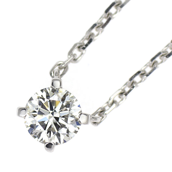 カルティエ K18WG ダイヤモンド ペンダントネックレス 0.21ct E IF 3EX