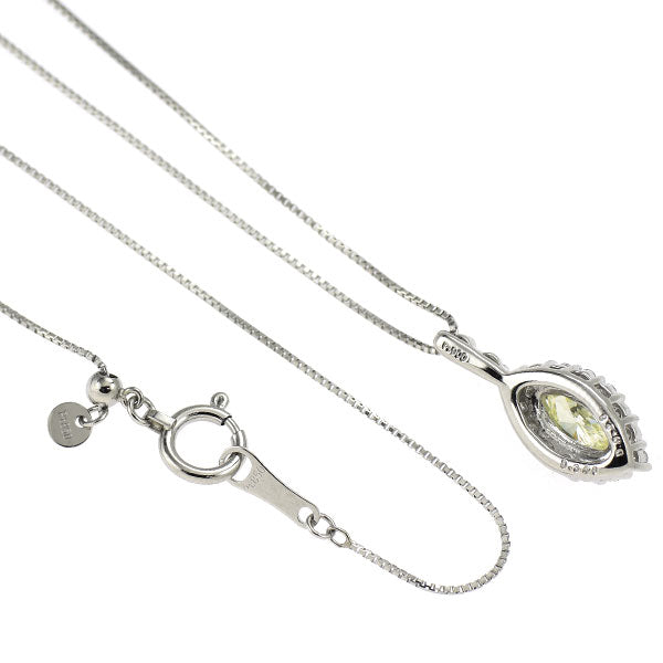 Pt900/ Pt850 マーキス ダイヤモンド ペンダントネックレス 0.348ct D0.25ct