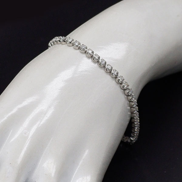 Pt850 ダイヤモンド テニス ブレスレット 1.69ct