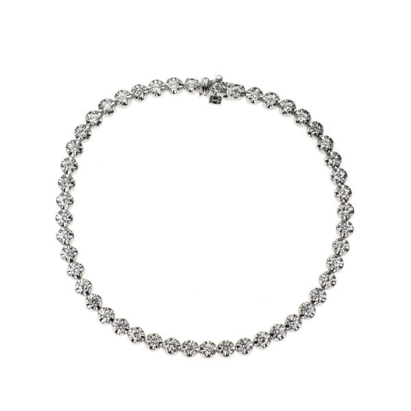 Pt850 ダイヤモンド テニス ブレスレット 1.69ct