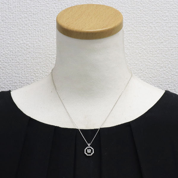 K18WG ダイヤモンド ペンダントネックレス 0.34ct