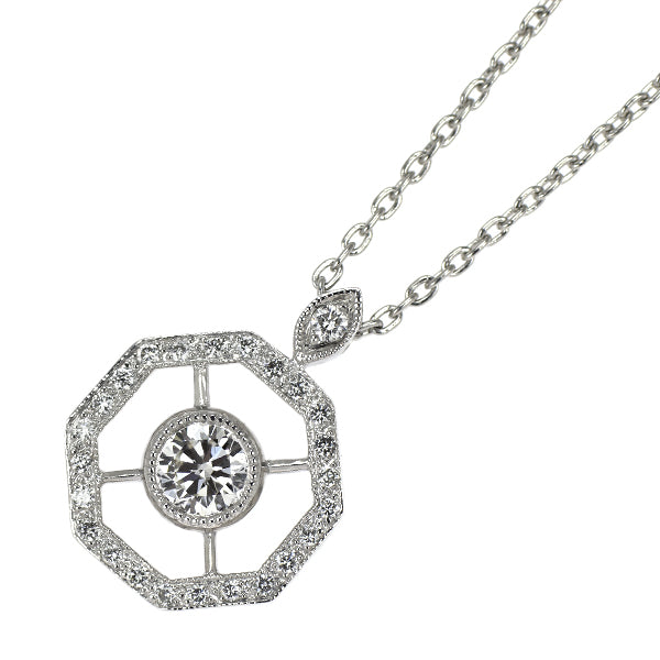 K18WG ダイヤモンド ペンダントネックレス 0.34ct