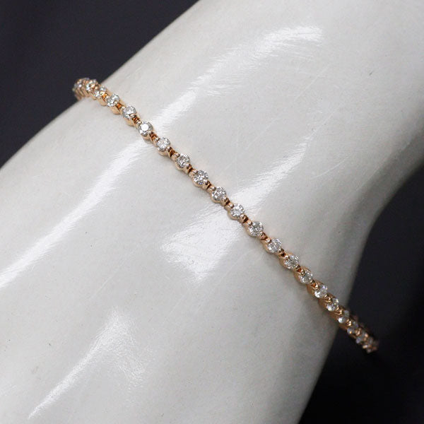 K18PG ダイヤモンド テニス ブレスレット 2.00ct