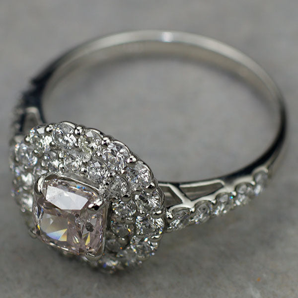 Pt950 天然ピンク ダイヤモンド リング 1.012ct FLBP I1 D0.89ct