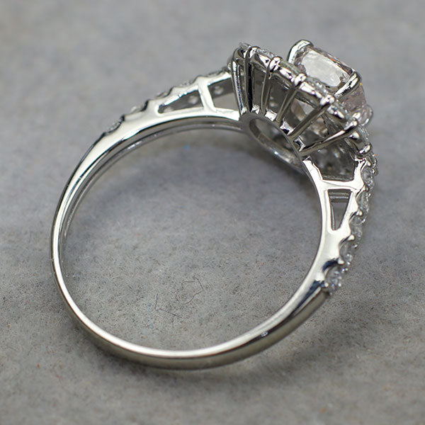 Pt950 天然ピンク ダイヤモンド リング 1.012ct FLBP I1 D0.89ct