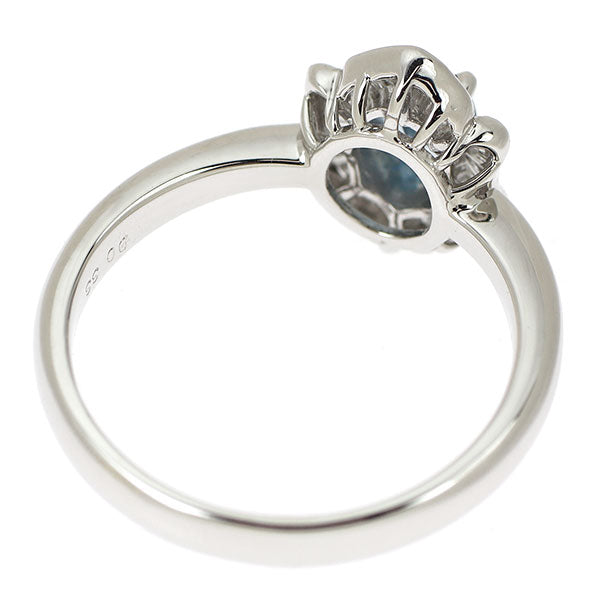 Pt900 アクアマリン ダイヤモンド リング 0.33ct D0.33ct