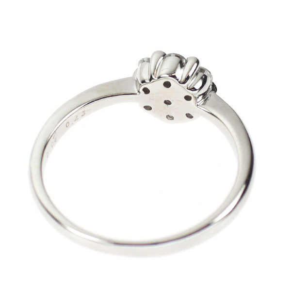 希少 Pt900 天然ピンク ダイヤモンド リング 0.04ct D0.23ct フラワー