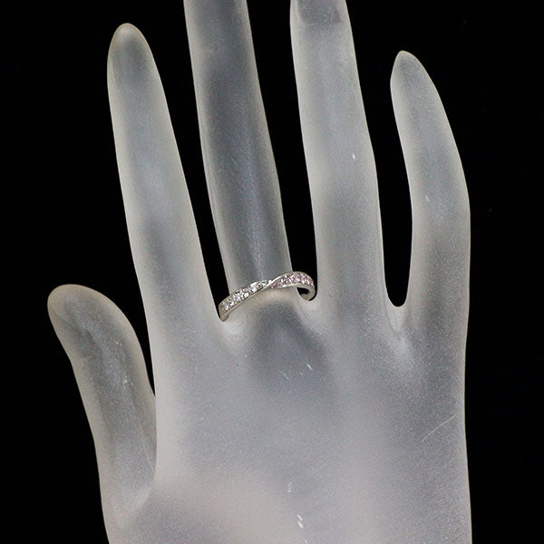 希少 Pt900 天然ピンク/カラーレス ダイヤモンド リング 0.22ct