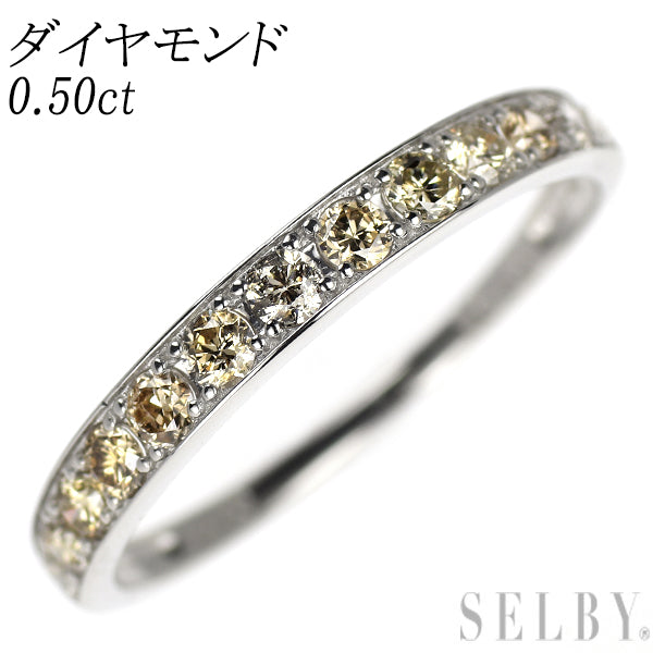 Pt950 ダイヤモンド リング 0.50ct ハーフエタニティ