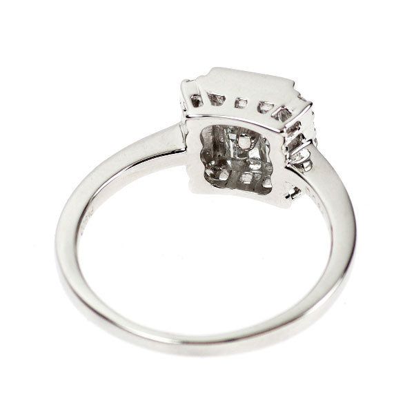 希少 Pt900 天然ピンク/ カラーレス ダイヤモンド リング 0.011ct D0.77ct