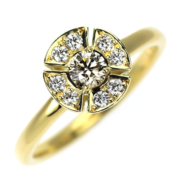 K18YG ダイヤモンド リング 0.218ct D0.143ct