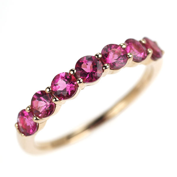 K18PG ピンクトルマリン リング 1.00ct エタニティ