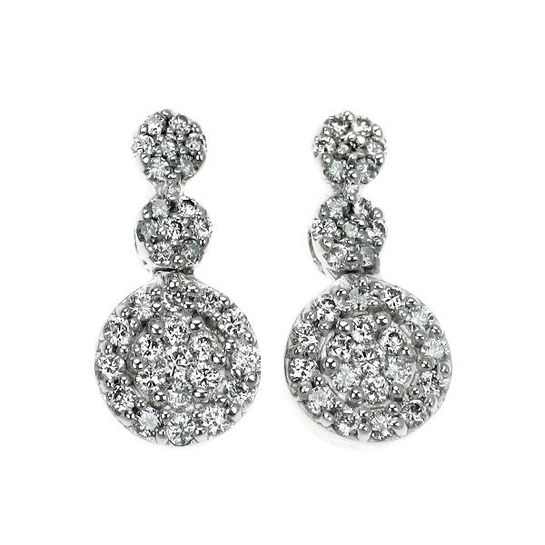 K18WG ダイヤモンド ピアス 0.42ct