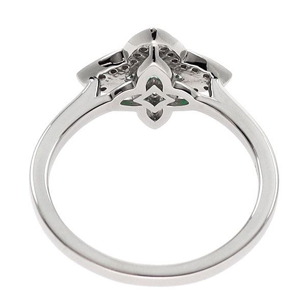 Pt900 エメラルド ダイヤモンド リング 0.18ct D0.11ct
