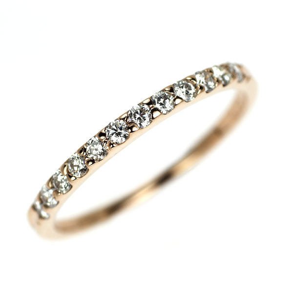 K18PG ダイヤモンド リング 0.20ct ハーフエタニティ