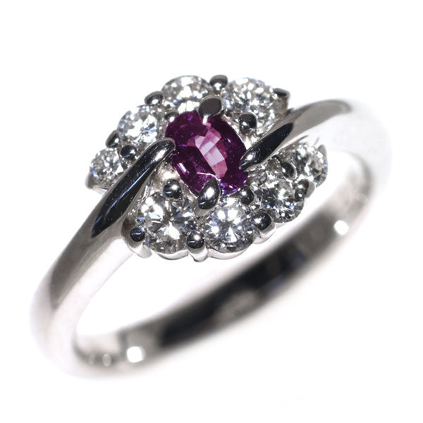 希少 Pt900 アレキサンドライト ダイヤモンド リング 0.21ct D0.47ct