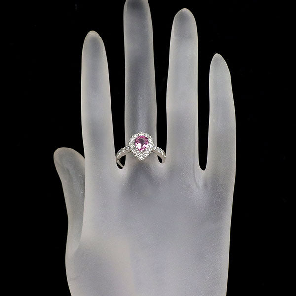 Pt900 ピンクサファイア ダイヤモンド リング 1.02ct D1.081ct