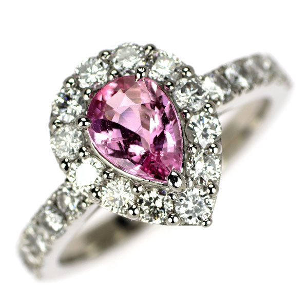 Pt900 ピンクサファイア ダイヤモンド リング 1.02ct D1.081ct