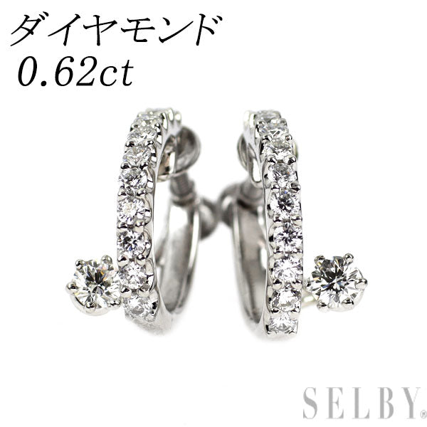 Pt900 ダイヤモンド イヤリング 0.62ct