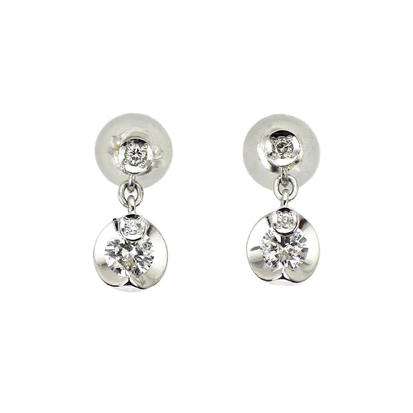 K18WG ダイヤモンド ピアス 0.20ct D0.026ct