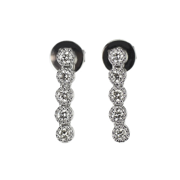 K18WG ダイヤモンド ピアス 0.36ct