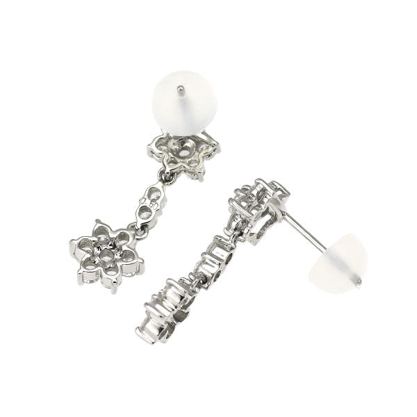 Pt900 ダイヤモンド ピアス 1.00ct フラワー