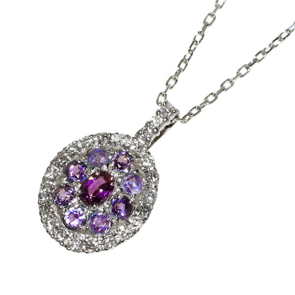 希少 Pt900/ Pt850 アレキサンドライト ダイヤモンド ペンダントネックレス 0.32ct D0.10ct