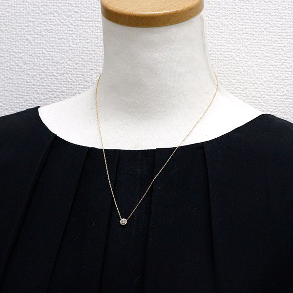 K18YG ダイヤモンド ペンダントネックレス 0.158ct I SI2 EX D0.05ct
