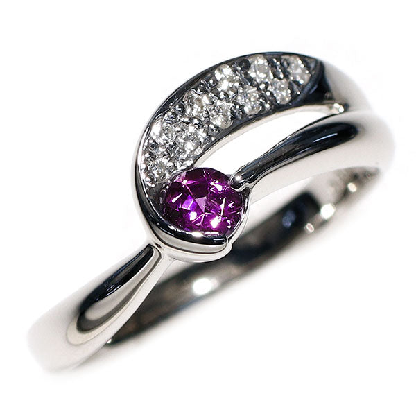 希少 Pt900 アレキサンドライト ダイヤモンド リング 0.27ct D0.09ct