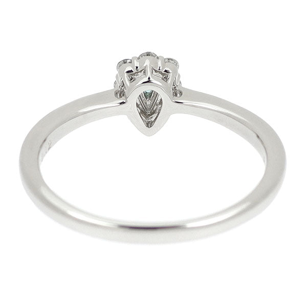 Pt950 パライバトルマリン ダイヤモンド リング 0.05ct D0.12ct