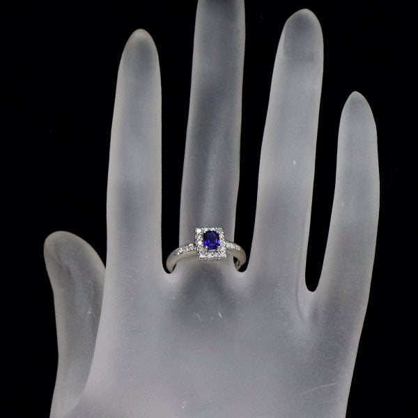 Pt900 サファイア ダイヤモンド リング 0.51ct D0.23ct