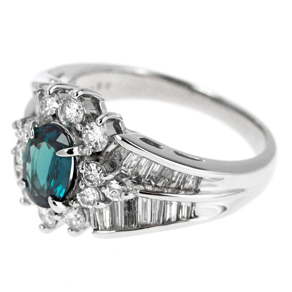 希少 Pt900 アレキサンドライト ダイヤモンド リング 0.81ct D1.20ct
