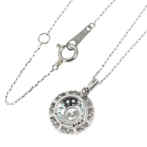 Pt950/ Pt850 パライバトルマリン ダイヤモンド ペンダントネックレス 0.12ct D0.62ct
