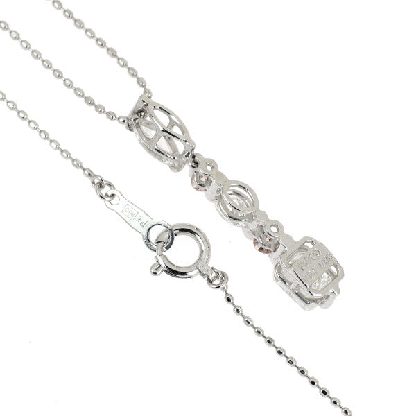 Pt900/ Pt850 ダイヤモンド 天然ピンクダイヤ ペンダントネックレス 0.94ct PD0.06ct