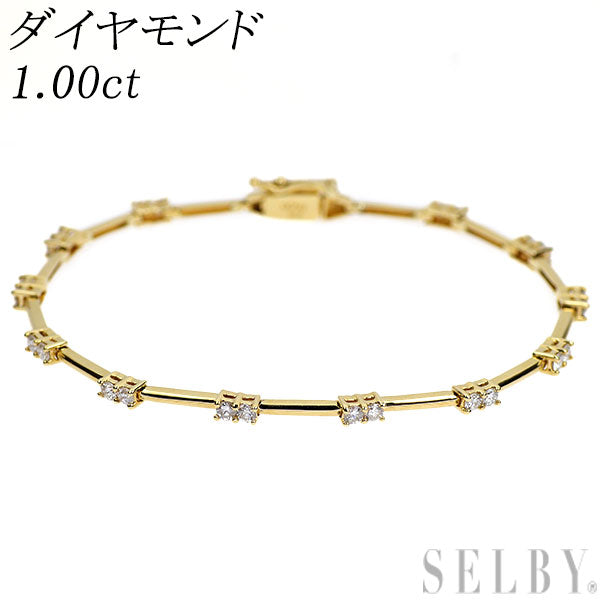 K18YG ダイヤモンド ブレスレット 1.00ct