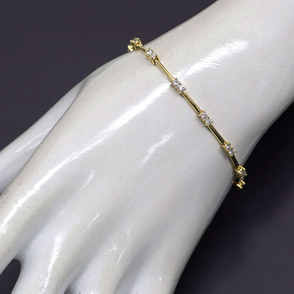 K18YG ダイヤモンド ブレスレット 1.00ct