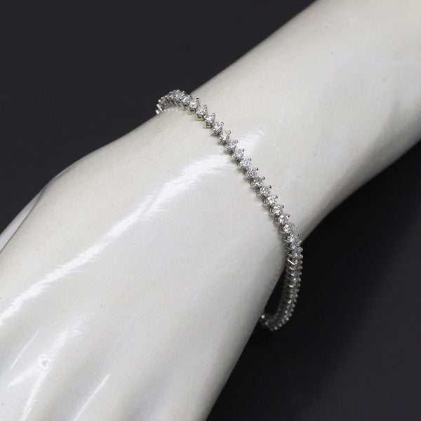 Pt850 ダイヤモンド テニス ブレスレット 3.00ct
