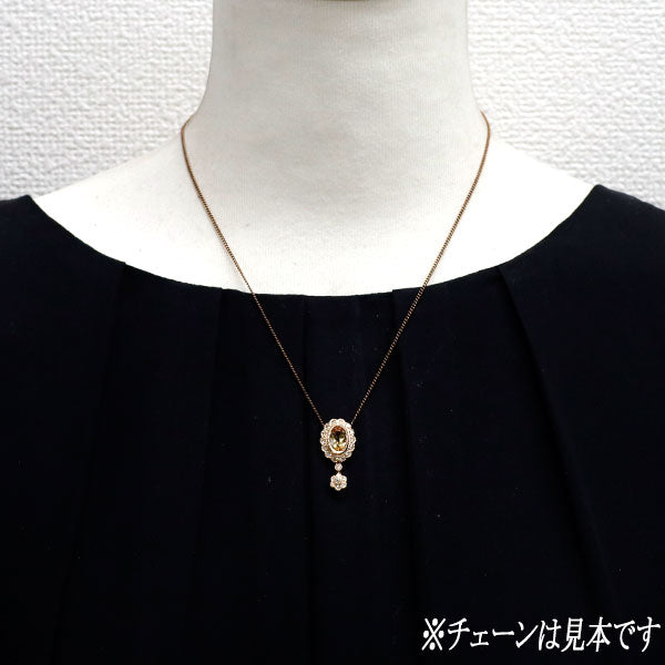 K18PG インペリアルトパーズ ダイヤモンド ペンダントトップ 1.61ct D0.34ct