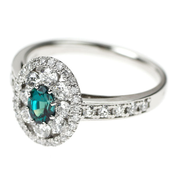 希少 Pt900 アレキサンドライト ダイヤモンド リング 0.39ct D0.76ct