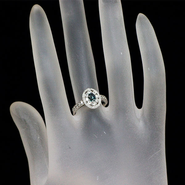希少 Pt900 アレキサンドライト ダイヤモンド リング 0.39ct D0.76ct