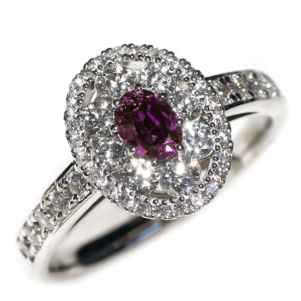 希少 Pt900 アレキサンドライト ダイヤモンド リング 0.39ct D0.76ct