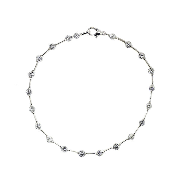 K18WG ダイヤモンド ブレスレット 2.50ct