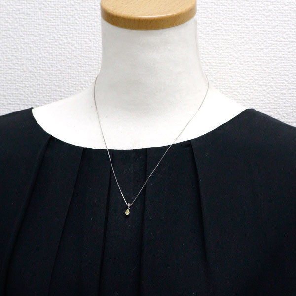 Pt950/ Pt850 天然ピンク/イエローダイヤモンド ペンダントネックレス 0.058ct FLP SI1 YD0.257ct FIY SI2