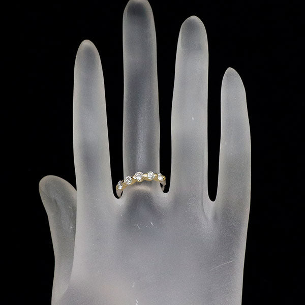 Pt900/K18YG ダイヤモンド リング 0.70ct 一文字